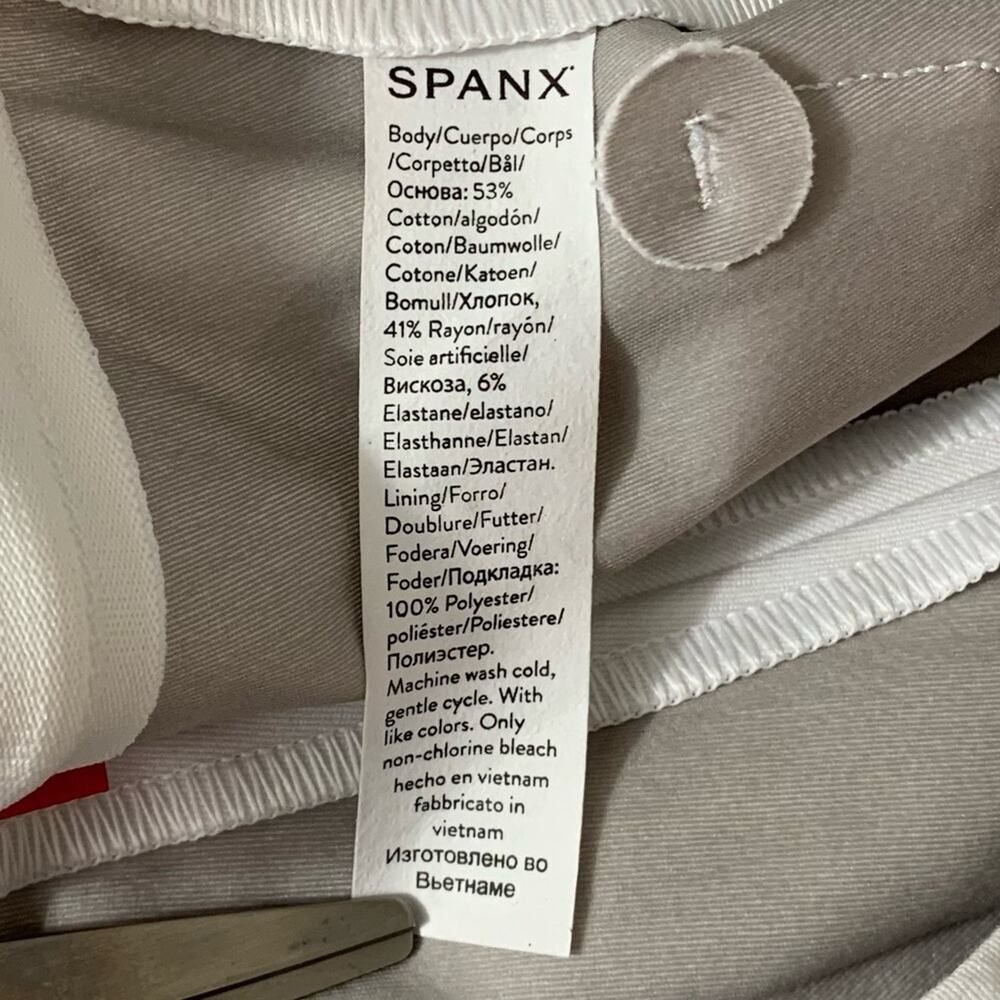 Spanx On-The-Go Slim Straight Pant Classic White Women's NWT Size: L (Regular) - Picture 12 of 15